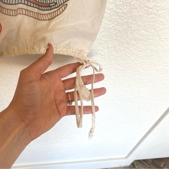 1.2.3 Paris Women's Emboridered Medium Large Silk/Cotton Sheer Blouse Boho - Picture 11 of 11